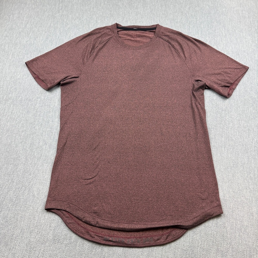 Lululemon Shirt Mens Large Brown Drysense Training Athletic Gym Crew Athleisure